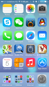 iOS 7 on iPhone 5