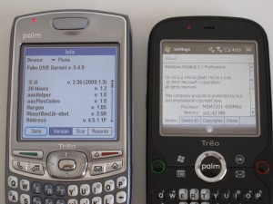 Palm OS and Windows Mobile