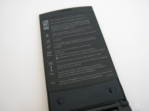 User guide on MessagePad 120's cover