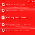 PSP Phat: Battery information setting