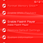 PSP Phat: Flash Player setting