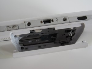 PSP Phat with loading slot open - drive has been removed
